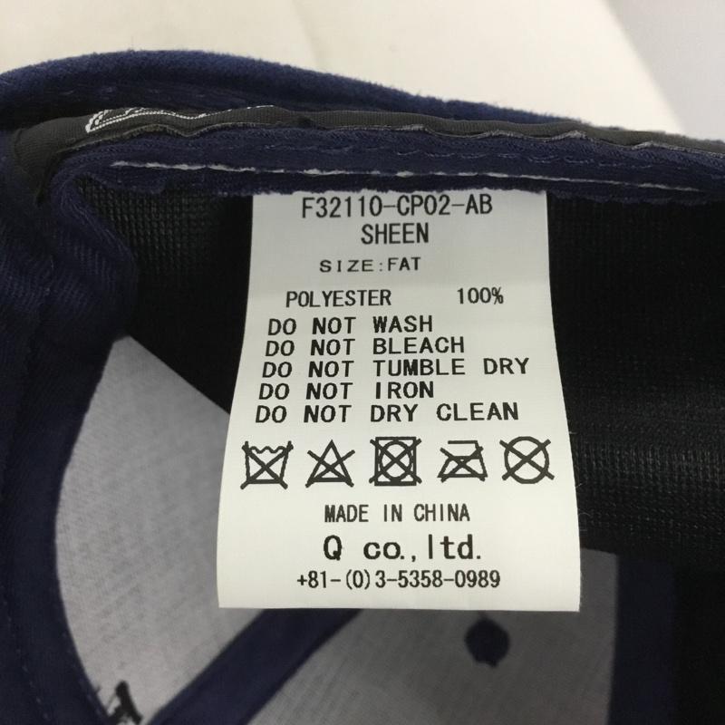エフエイティー FAT 帽子 キャップ F32110-CP02-AB SHEEN ロゴ、文字 紺 / ネイビー / メンズ USED 古着 中古 10137147