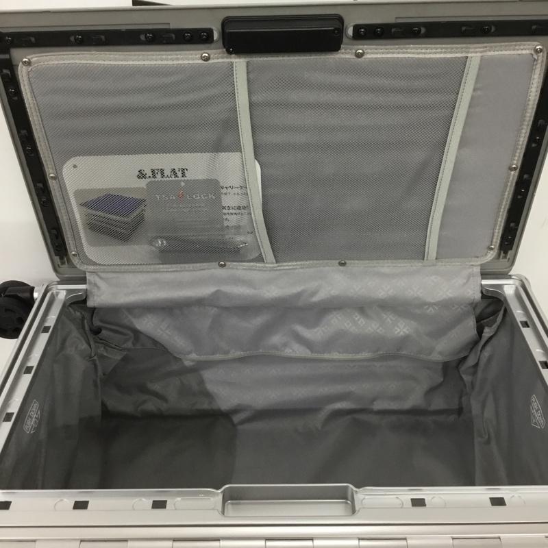 アンドフラット &.FLAT スーツケース、トランク スーツケース、トランク FL14-4-00001 折りたたみ ハードキャリーバッグ キャリーケース 箱有 ロゴ、文字 銀 / シルバー / メンズ USED 古着 中古 10137518