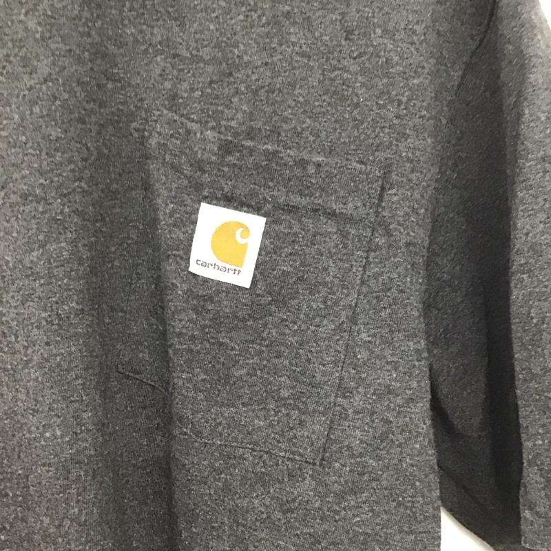 カーハート Carhartt Tシャツ 半袖 半袖カットソー プリントTシャツ クルーネックカットソー M ロゴ、文字 灰 / グレー / メンズ USED 古着 中古 10139703