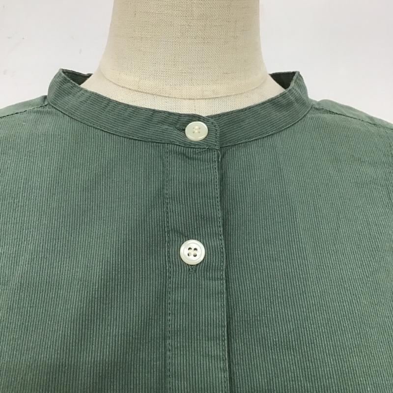 スタディオクリップ studio CLIP シャツ、ブラウス 長袖 L 無地 薄緑 / ライトグリーン / レディース USED 古着 中古 10106162