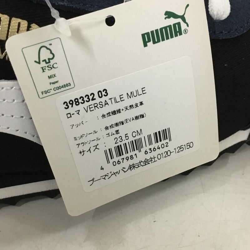 プーマ PUMA スニーカー スニーカー 398332-03 ROMA VERSATILE MULE 23.5cm 箱有 23.5cm ロゴ、文字 黒 / ブラック / X 白 / ホワイト / X 紺 / ネイビー / レディース USED 古着 中古 10151177