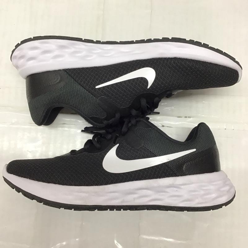ナイキ NIKE スニーカー スニーカー DC3729-003 REVOLUTION 6 24cm 24.0cm ロゴ、文字 黒 / ブラック / X 白 / ホワイト / レディース USED 古着 中古 10117342