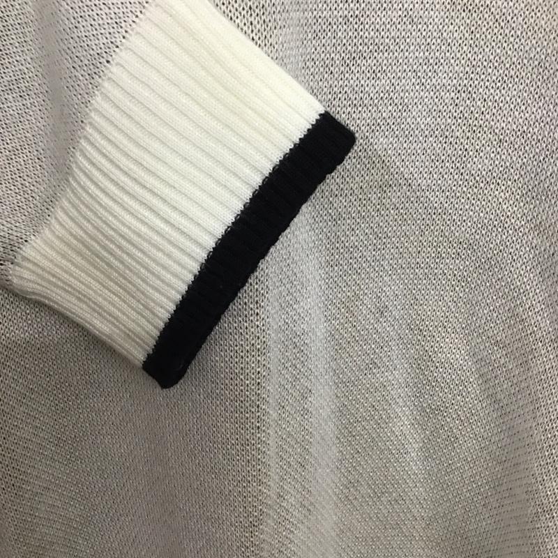 ヴィジョン ストリート ウェア VISION STREET WEAR ニット、セーター 長袖 長袖ニットカットソー クルーネック セーター M ロゴ、文字 白 / ホワイト / メンズ USED 古着 中古 10137675