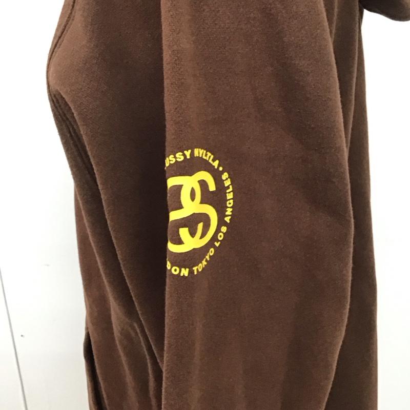 ステューシー STUSSY パーカー 長袖 長袖パーカー プルオーバーパーカー スウェット 00s L ロゴ、文字 茶 / ブラウン /  メンズ USED 古着 中古 10126118