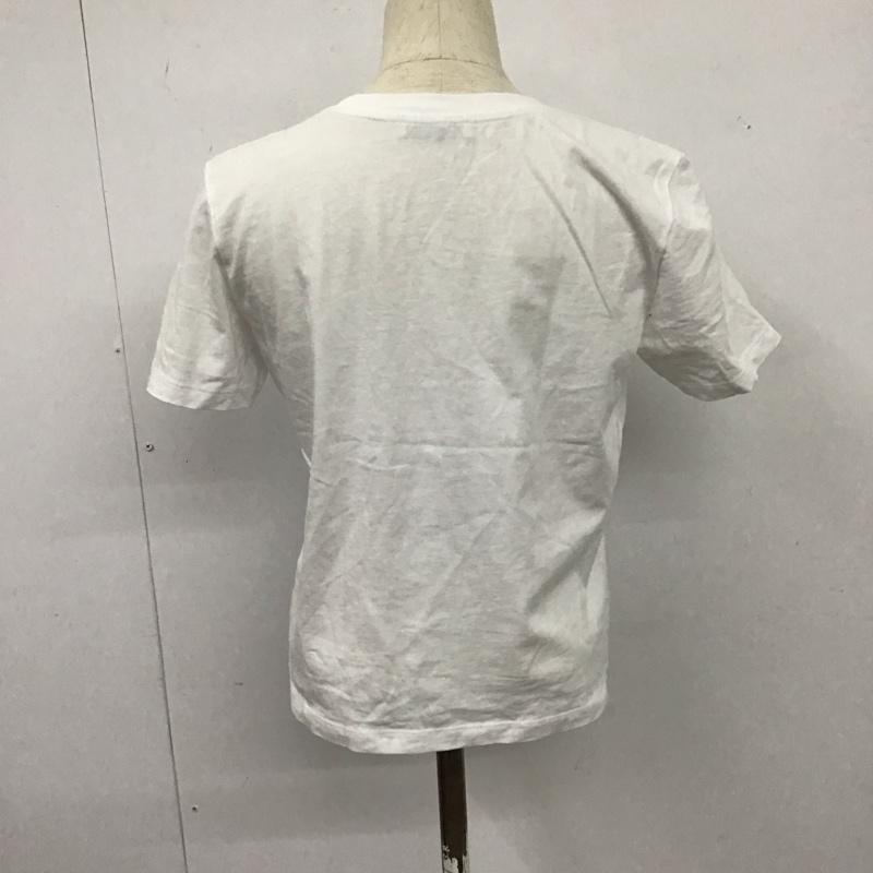 ザラ ZARA Tシャツ 半袖 半袖カットソー プリントTシャツ クルーネックカットソー M ロゴ、文字 白 / ホワイト / レディース USED 古着 中古 10126950