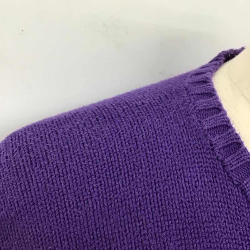 ポロバイラルフローレン Polo by RALPH LAUREN ニット、セーター 長袖 コットンニット L ワンポイント 紫 / パープル / メンズ USED 古着 中古 10114608