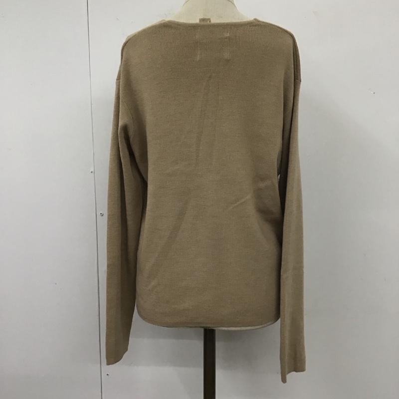オペークドットクリップ OPAQUE.CLIP ニット、セーター 長袖 M 無地 ベージュ / ベージュ /  レディース USED 古着 中古 10110299