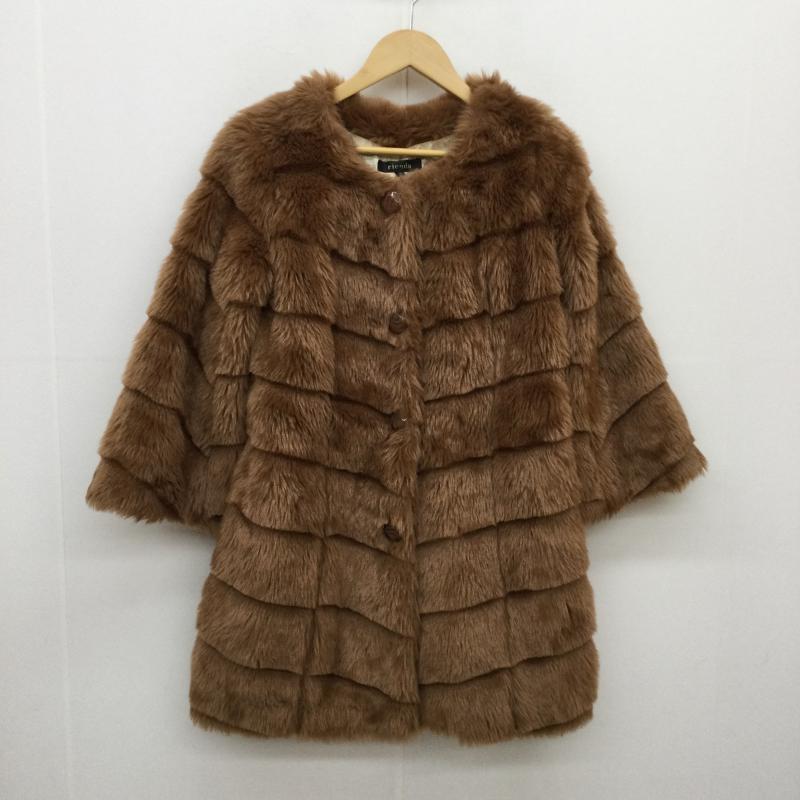 リエンダ rienda コート 毛皮、ファー フェイクファーコート M 茶 / ブラウン / レディース USED 古着 中古 10045752