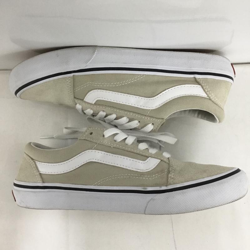 バンズ VANS スニーカー スニーカー V36CF CALM オールドスクール 598707-0002 24.5cm 24.5cm ロゴ、文字 ベージュ / ベージュ / X 白 / ホワイト / レディース USED 古着 中古 10124859