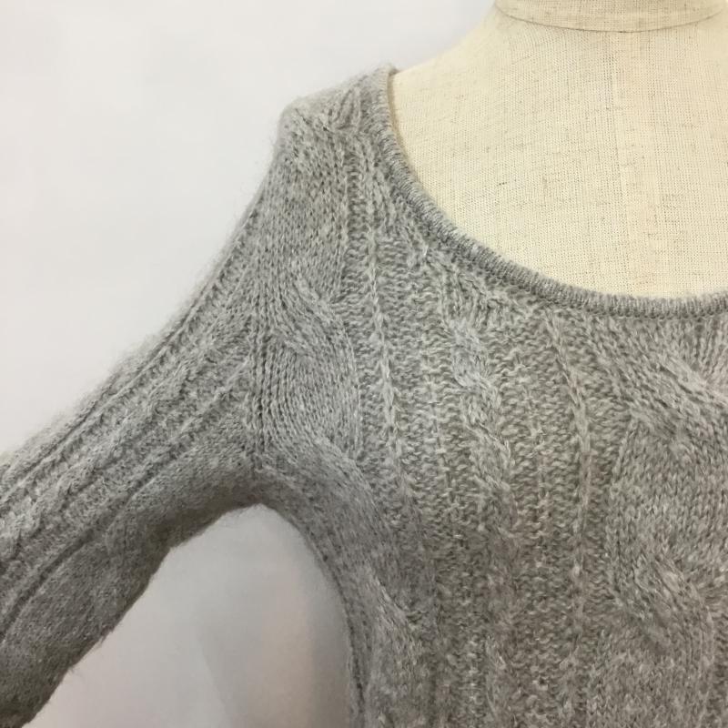 ルスーク LESOUK ニット、セーター 長袖 38 無地 灰 / グレー / レディース USED 古着 中古 10043225