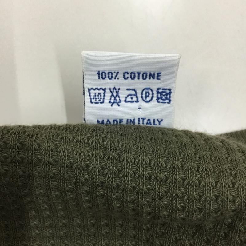 ジチピ gicipi カットソー 長袖 長袖カットソー クルーネックカットソー ロングスリーブカットソー ワッフルカットソー 3 無地 カーキ / カーキ /  メンズ USED 古着 中古 10114126