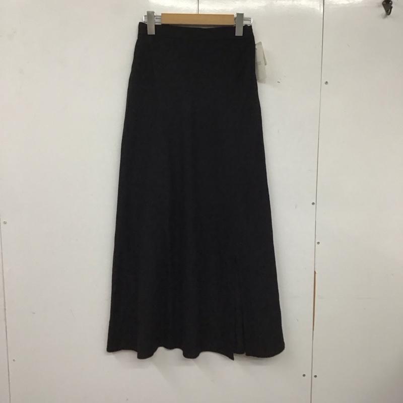 ローリーズファーム LOWRYS FARM スカート ロングスカート アサコンスリットフレアSK M 無地 黒 / ブラック / レディース USED 古着 中古 10137831