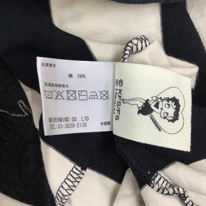 インディアン INDIAN カットソー 長袖 長袖カットソー クルーネックカットソー bettyboop M ロゴ、文字 白 / ホワイト / X 黒 / ブラック / メンズ USED 古着 中古 10118432