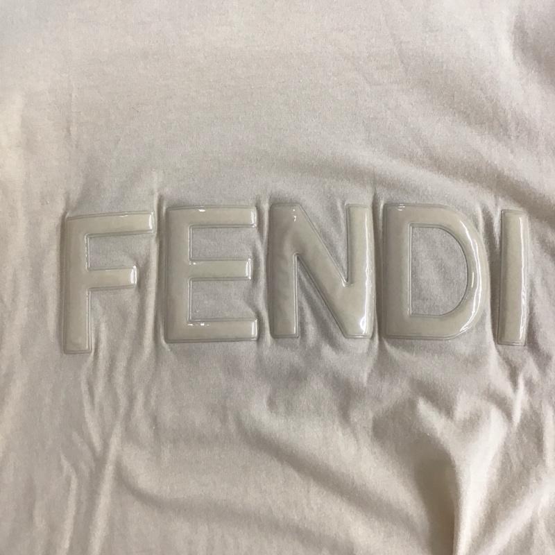 フェンディ FENDI Tシャツ 半袖 42 ロゴ、文字 ベージュ / ベージュ / レディース USED 古着 中古 10133310