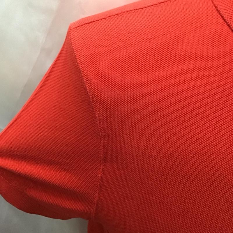 トミーヒルフィガー TOMMY HILFIGER ポロシャツ 半袖 半袖カットソー 半袖ポロシャツ カラーシャツ S ロゴ、文字 赤 / レッド /  メンズ USED 古着 中古 10111035