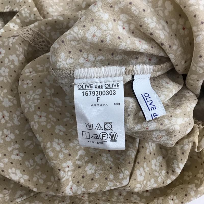 オリーブデオリーブ OLIVE des OLIVE シャツ、ブラウス 半袖 FREE 総柄 ベージュ / ベージュ / レディース USED 古着 中古 10131841