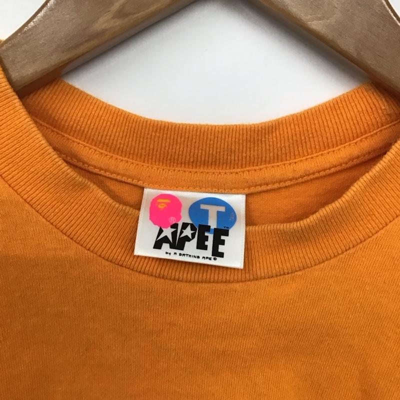 アベイシングエイプ A BATHING APE Tシャツ 半袖 プリント 橙 / オレンジ / レディース USED 古着 中古 10130306