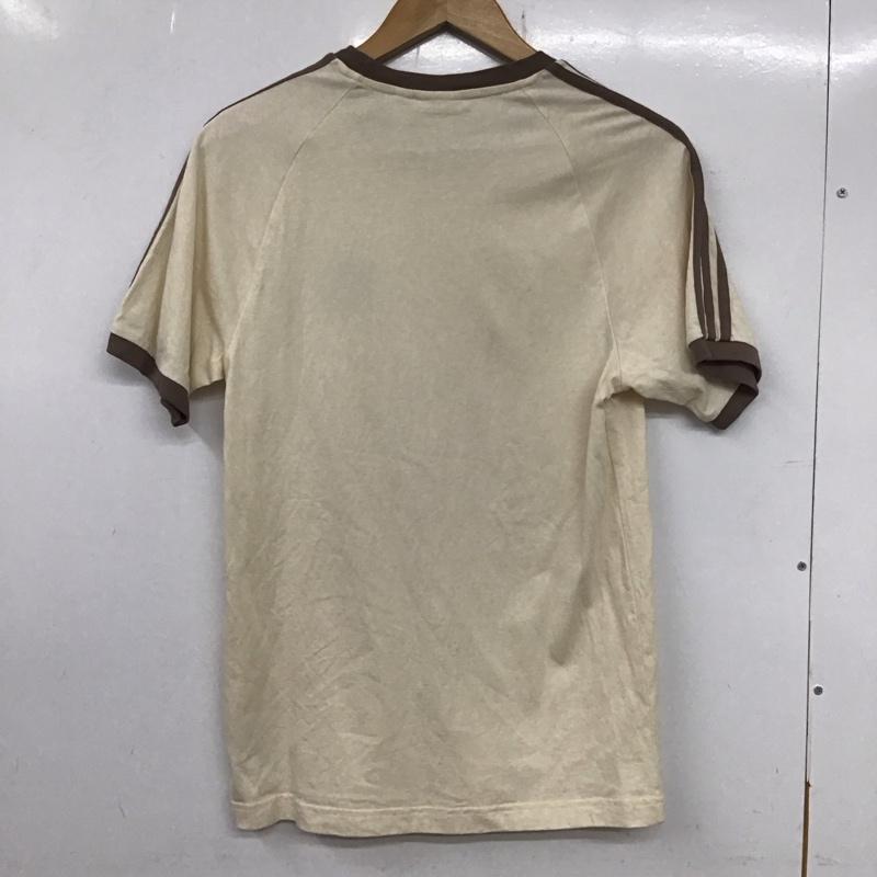 アディダス adidas Tシャツ 半袖 jn7020 ショートスリーブ 半袖カットソー スポーツウェア M ロゴ、文字 ベージュ / ベージュ / メンズ USED 古着 中古 10133713