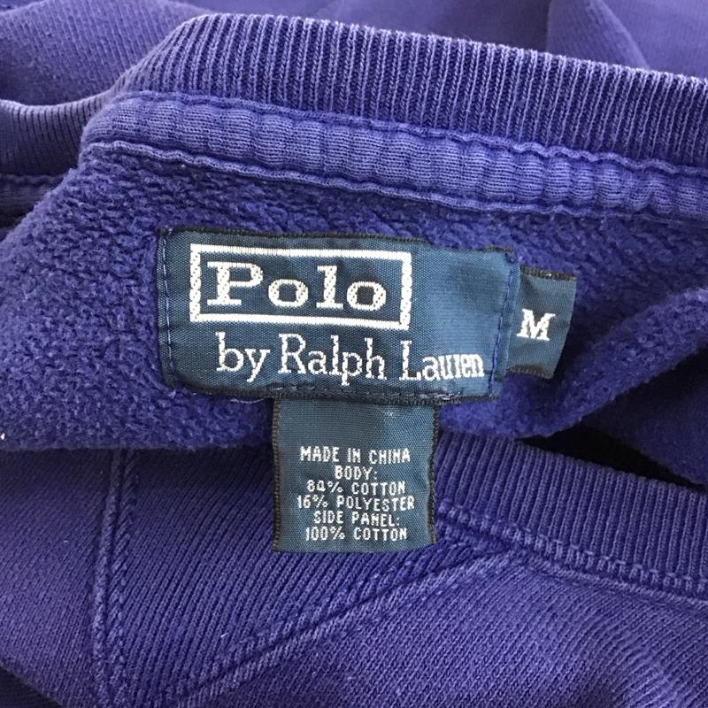 ポロバイラルフローレン Polo by RALPH LAUREN トレーナー 長袖 スウェット M ワンポイント 青 / ブルー / メンズ USED 古着 中古 10108245