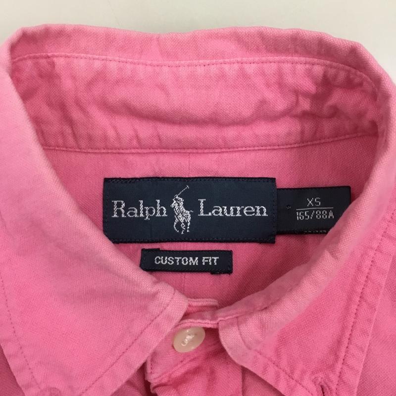 ラルフローレン RALPHLAUREN シャツ、ブラウス 半袖 半袖シャツ カラーシャツ 半袖カットソー XS ロゴ、文字 桃 / ピンク /  メンズ USED 古着 中古 10113298