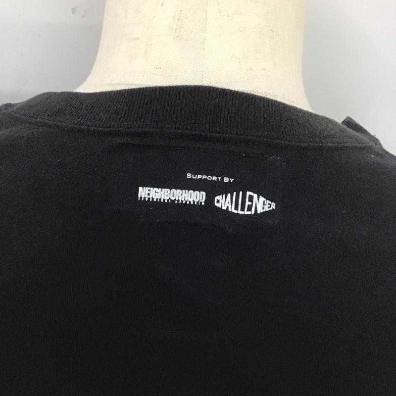 チャレンジャー CHALLENGER Tシャツ 半袖 半袖カットソー プリントTシャツ クルーネックカットソー XL ロゴ、文字 黒 / ブラック /  メンズ USED 古着 中古 10113154