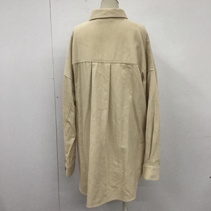 ローリーズファーム LOWRYS FARM シャツ、ブラウス 長袖 LF620143AD ドビーコールCPOシャツ コーデュロイ FREE 無地 アイボリー / アイボリー / レディース USED 古着 中古 10108573