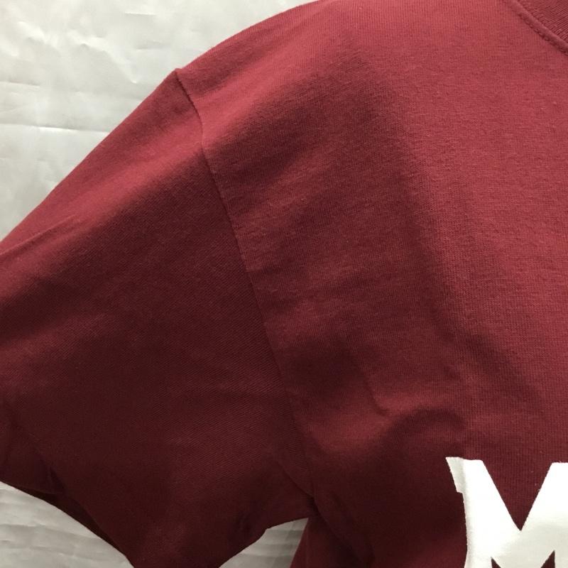 ミルクフェド MILKFED. Tシャツ 半袖 半袖カットソー プリントTシャツ クルーネックカットソー M ロゴ、文字 えんじ / ワインレッド / レディース USED 古着 中古 10112248
