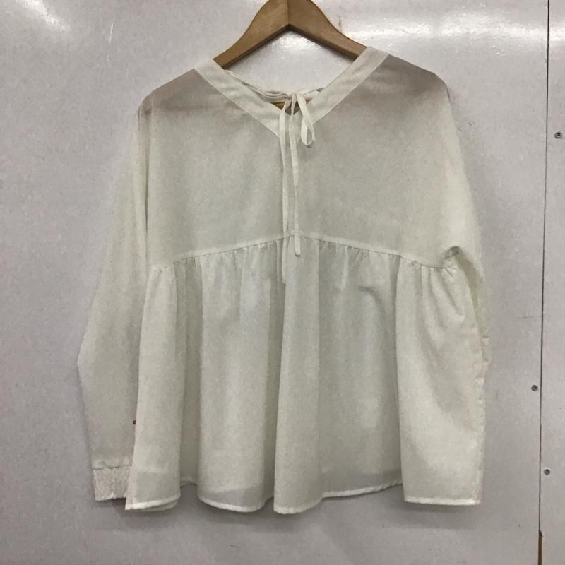 フレームス レイカズン frames RAY CASSIN シャツ、ブラウス 長袖 572-112560 Vネック FREE 刺繍 白 / ホワイト / レディース USED 古着 中古 10139232