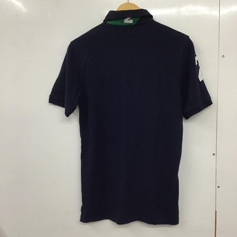 ポロバイラルフローレン Polo by RALPH LAUREN ポロシャツ 半袖 半袖ポロシャツ 半袖カットソー カラーシャツ L ロゴ、文字 紺 / ネイビー / メンズ USED 古着 中古 10132670