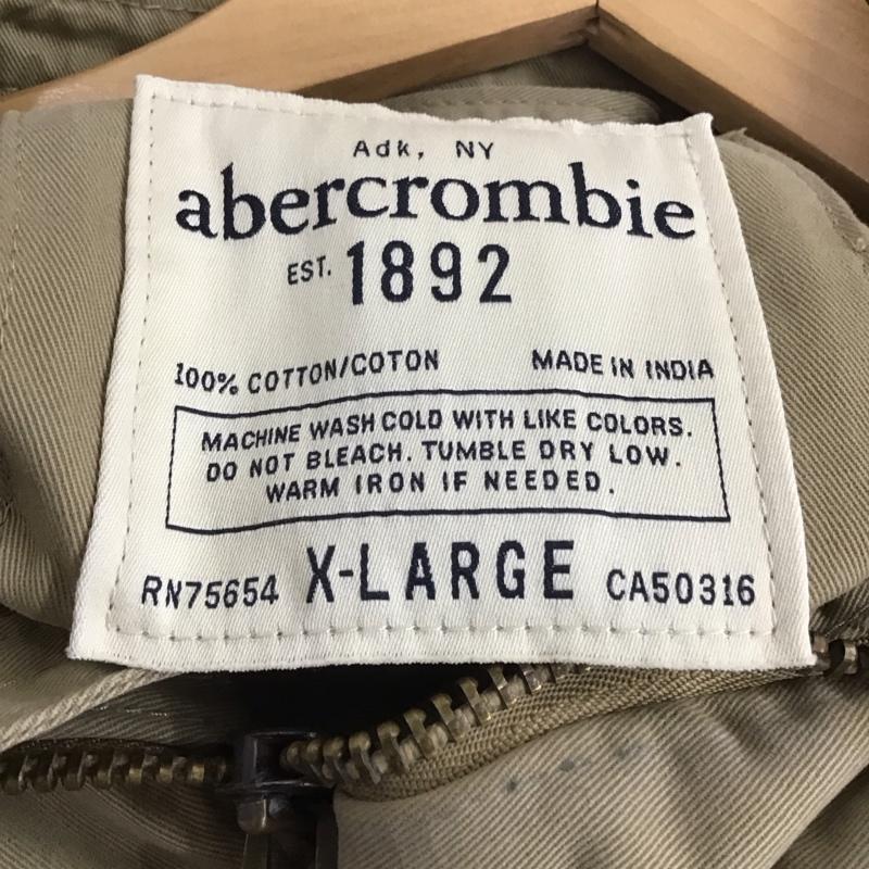 アバクロンビーアンドフィッチ ABERCROMBIE&FITCH ジャケット、上着 ジャケット、ブレザー カジュアルジャケット アウター カラージャケット XL ロゴ、文字 ベージュ / ベージュ / メンズ USED 古着 中古 10139048