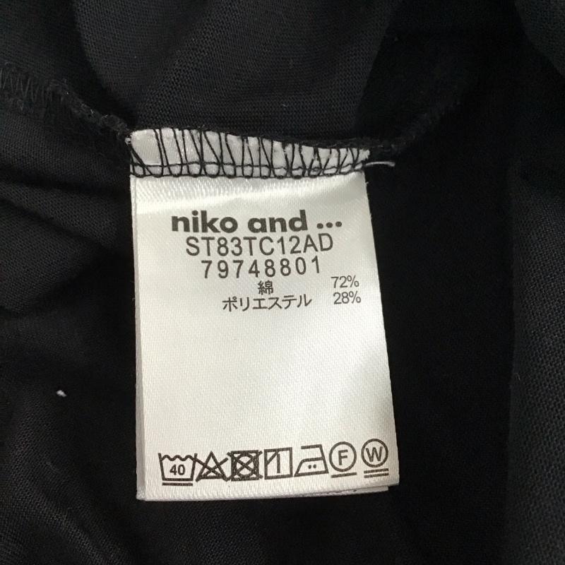 ニコアンド niko and... カットソー 七分袖 L 無地 黒 / ブラック / レディース USED 古着 中古 10130203