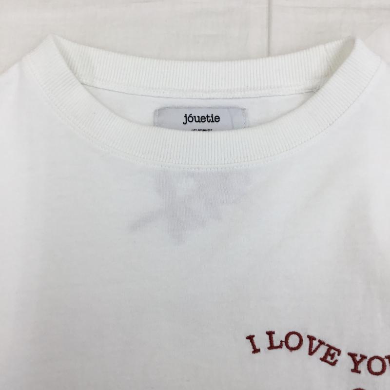 ジュエティ jouetie カットソー 長袖 M 刺繍 X ロゴ、文字 X プリント 白 / ホワイト / レディース USED 古着 中古 10134785