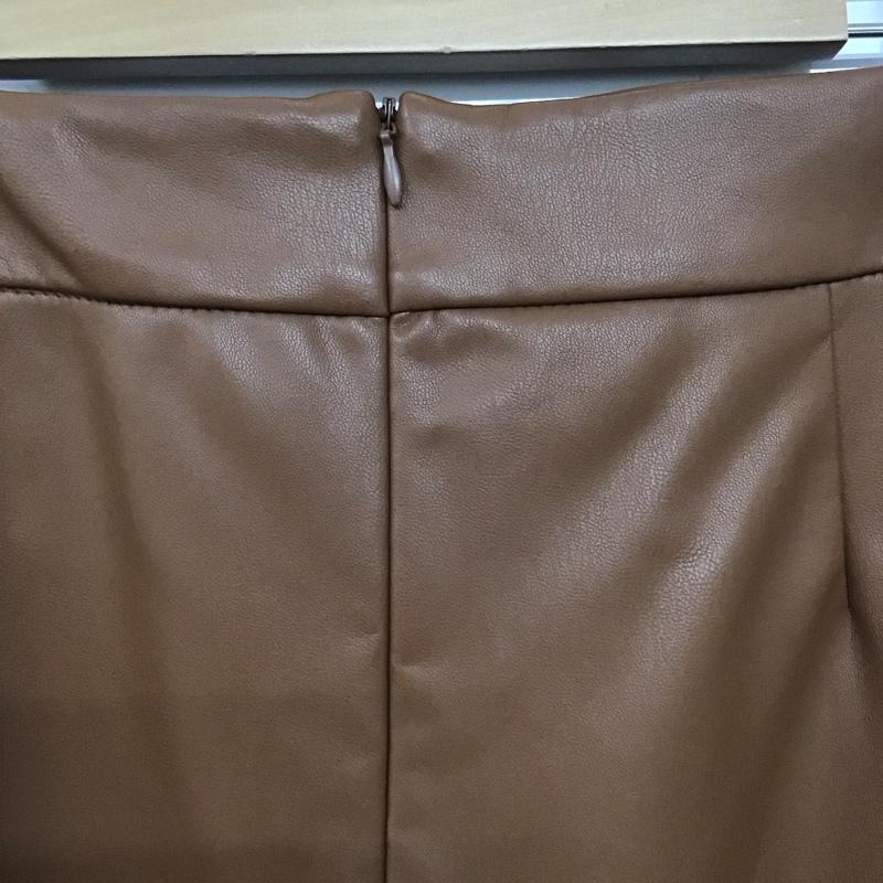 ザラ ZARA スカート ロングスカート 3046 263 700 フェイクレザー タグ付き L 無地 茶 / ブラウン / レディース USED 古着 中古 10138896