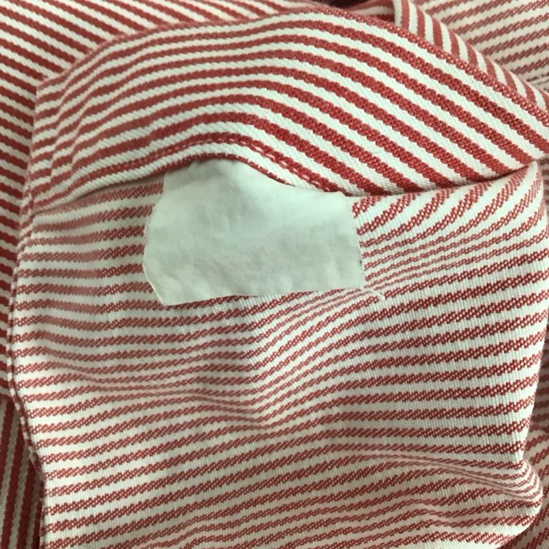 リーバイス Levi s シャツ、ブラウス 長袖 ワークシャツ M ストライプ 白 / ホワイト / X 赤 / レッド / メンズ USED 古着 中古 10111085