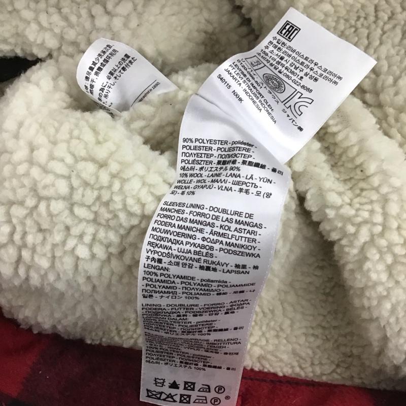 リーバイストラウスアンドコー Levi Strauss & co. ジャケット、上着 ジャンパー、ブルゾン アウター チェックジャケット ボアジャケット カラージャケット M チェック 黒 / ブラック / X 赤 / レッド / メンズ USED 古着 中古 10107676