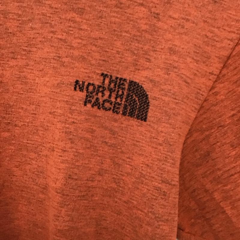 ザノースフェイス THE NORTH FACE Tシャツ 半袖 nt11932 ショートスリーブスクエアロゴジャカードティー クルーネックカットソー M ロゴ、文字 橙 / オレンジ / メンズ USED 古着 中古 10130474