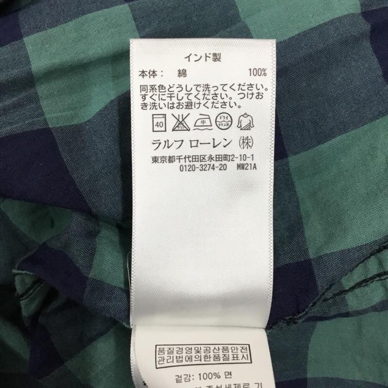 デニム アンド サプライ DENIM & SUPPLY シャツ、ブラウス 長袖 胸ポケット M チェック 緑 / グリーン / X 紺 / ネイビー / メンズ USED 古着 中古 10117158