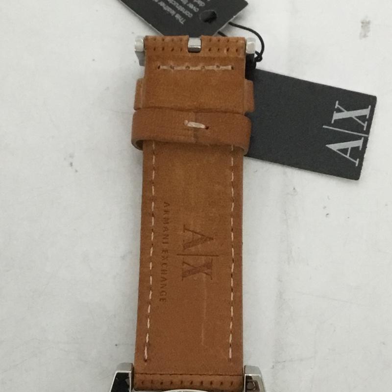 アルマーニエクスチェンジ A/X ARMANIEXCHANGE 腕時計 アナログ(クォーツ式) AX1608 レザーベルト ロゴ、文字 茶 / ブラウン / X 銀 / シルバー / X 黒 / ブラック / メンズ USED 古着 中古 10129462