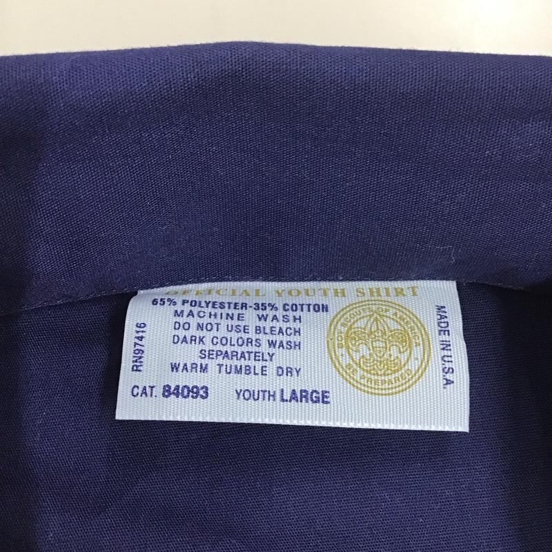 古着 USED シャツ、ブラウス 半袖 半袖シャツ ボーイスカウトシャツ カジュアルシャツ 古着 L ロゴ、文字 紺 / ネイビー / メンズ USED 古着 中古 10110988