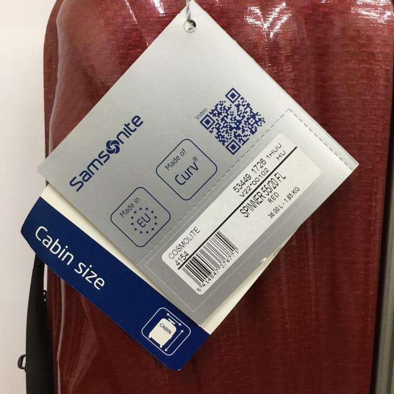 サムソナイト Samsonite スーツケース、トランク スーツケース、トランク スピナー55 36L キャリーケース タグ付き 無地 赤 / レッド / レディース USED 古着 中古 10131602