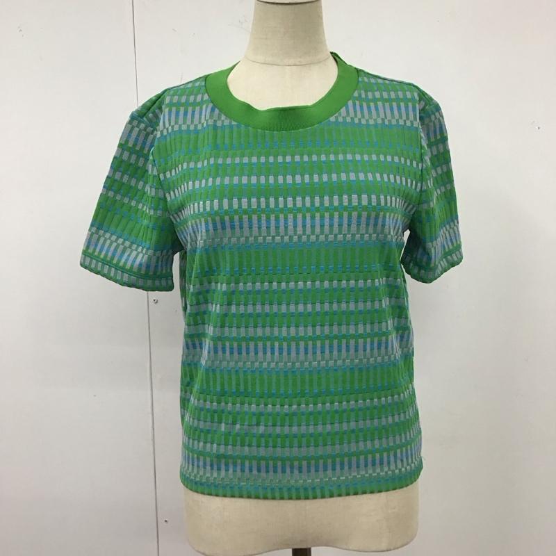 ザラ ZARA カットソー 半袖 半袖カットソー プリントTシャツ クルーネックカットソー M 総柄 マルチカラー / マルチカラー / レディース USED 古着 中古 10122715