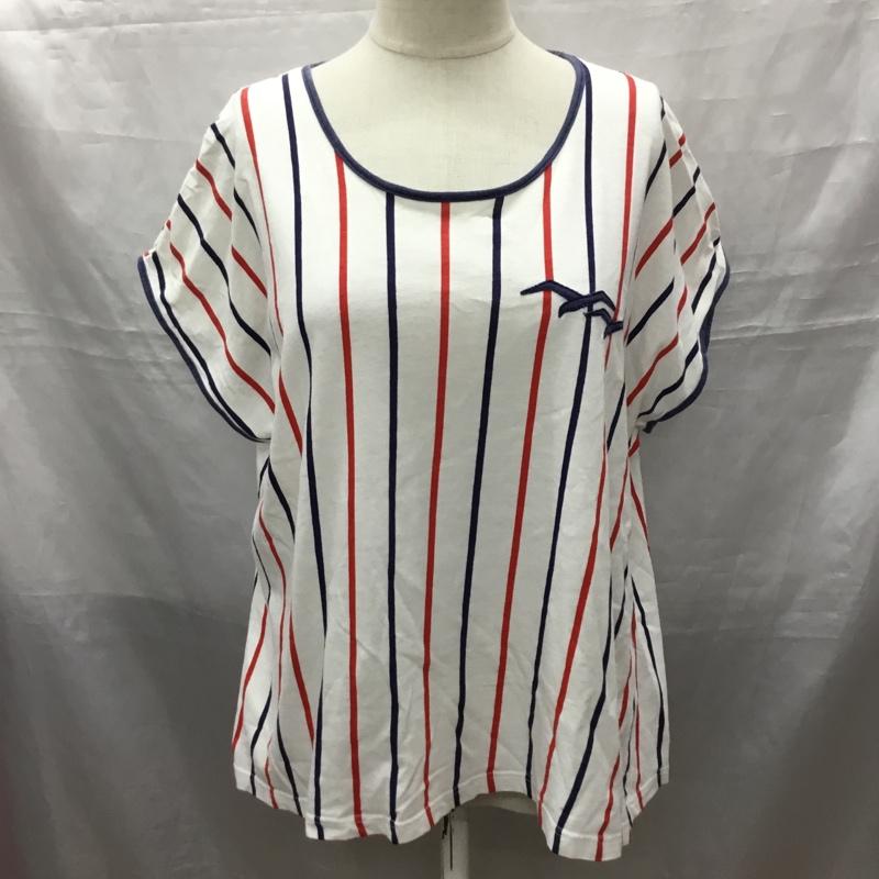 古着 USED カットソー 半袖 半袖カットソー プリントTシャツ クルーネックカットソー 46 ストライプ マルチカラー / マルチカラー / レディース USED 古着 中古 10118481