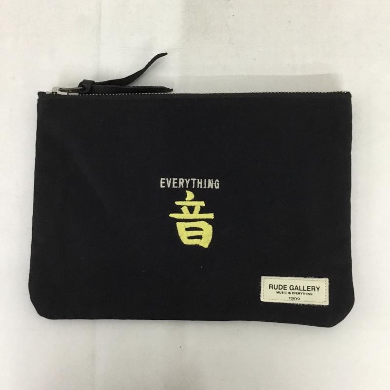 ルードギャラリー RUDE GALLERY ポーチ ポーチ EROSTIKA 音 刺繍 ロゴ、文字 黒 / ブラック / メンズ USED 古着 中古 10129596