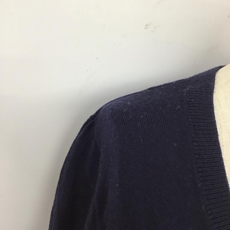 ポロラルフローレン POLO RALPH LAUREN ニット、セーター 長袖 ウール Vネック M ワンポイント 紺 / ネイビー / レディース USED 古着 中古 10122855