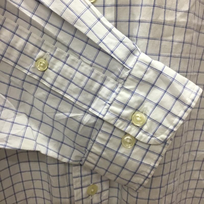 ラルフローレン RALPHLAUREN シャツ、ブラウス 長袖 長袖シャツ チェックシャツ カラーシャツ 長袖カットソー チェック 白 / ホワイト / X 青 / ブルー /  メンズ USED 古着 中古 10113321