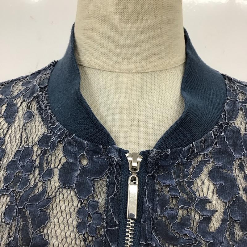 ザラ ZARA ジャケット、上着 ジャケット、ブレザー ジップアップジャケット ジャンパー ジャケット カジュアルジャケット M 総柄 青 / ブルー / レディース USED 古着 中古 10117999