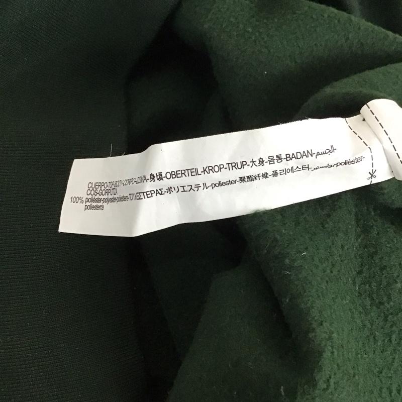 ザラ ZARA トレーナー 長袖 長袖スウェット フリースジャケット プルオーバー スタンドカラー S 無地 緑 / グリーン / メンズ USED 古着 中古 10130635
