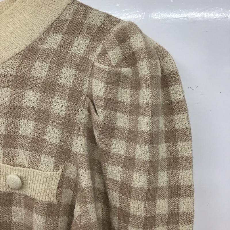 デイシー DEICY ワンピース ロングスカート 長袖ニットロングワンピース ウエスト切り替えワンピース ストレッチ FREE チェック マルチカラー / マルチカラー / レディース USED 古着 中古 10134188
