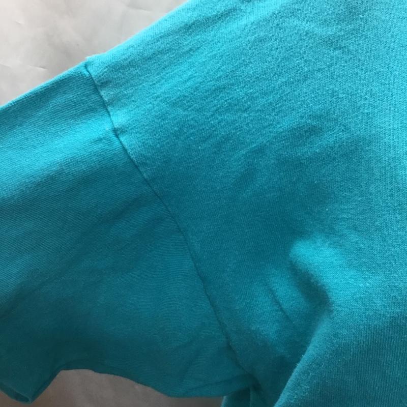 チャンピオン Champion Tシャツ 半袖 クロップド丈 ワイド XL ロゴ、文字 青 / ブルー / レディース USED 古着 中古 10115553