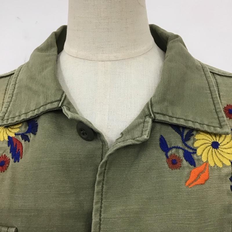 スライ SLY ジャケット、上着 ジャケット、ブレザー 0308SM10-0040 ミリタリージャケット 刺繍 FREE 花柄 カーキ / カーキ / レディース USED 古着 中古 10112038